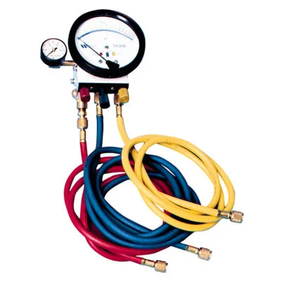 Backflow preventer test gauge assembly